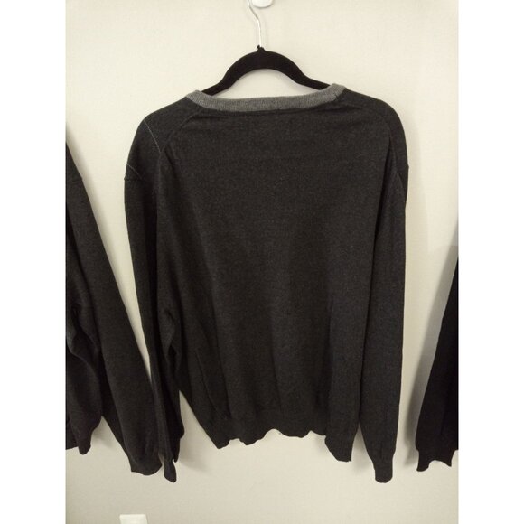 3 pcs Sweaters John Bartlett Chaps Kenneth Roberts XXL Grey Black Blue - Picture 4 of 10